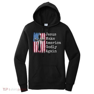 Jesus 2024 Vote Make America Godly Again Pray Again Women's Hoodie
