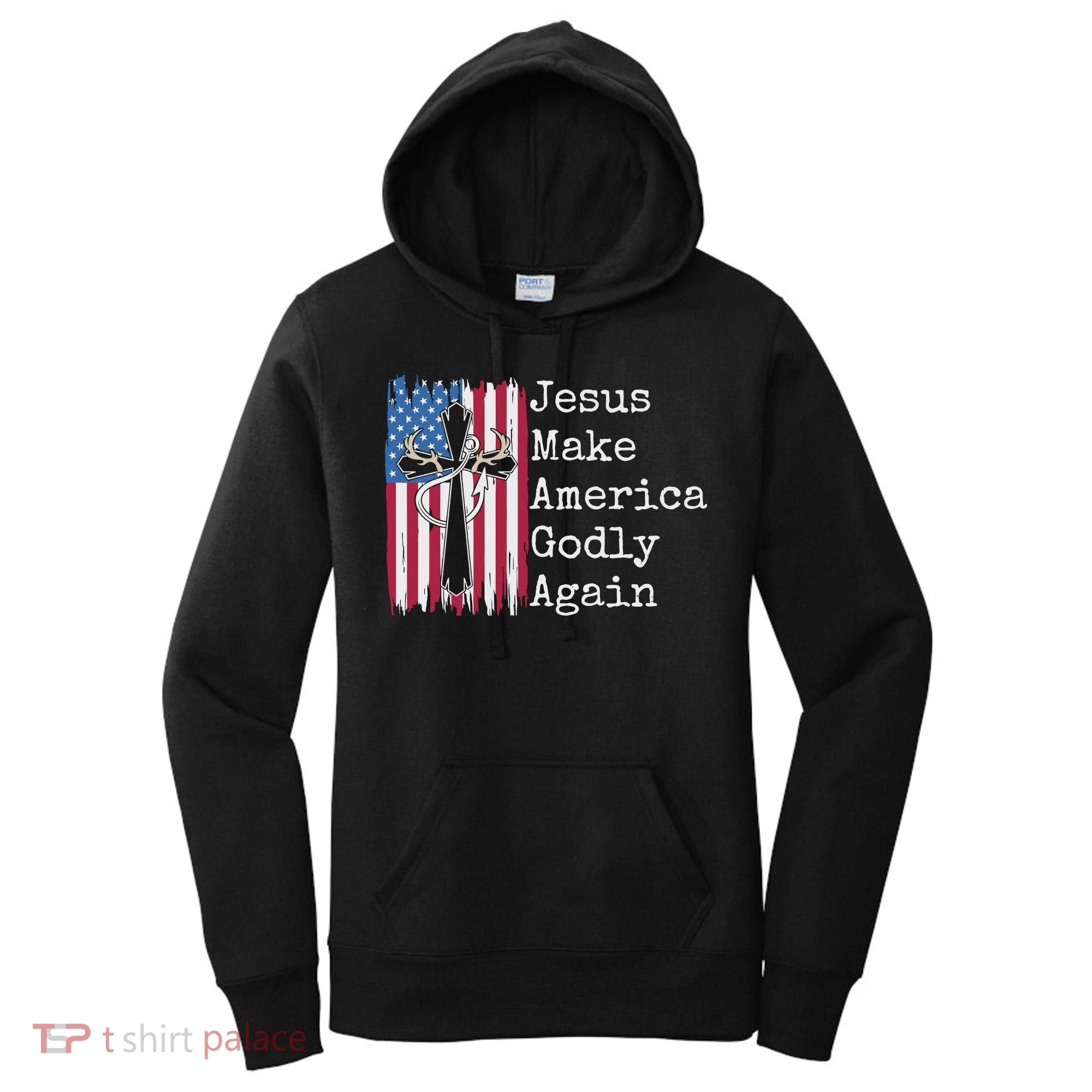 Jesus 2024 Vote Make America Godly Again Pray Again Women's Hoodie
