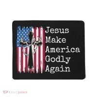 Jesus 2024 Vote Make America Godly Again Pray Again Mousepad thumb 0