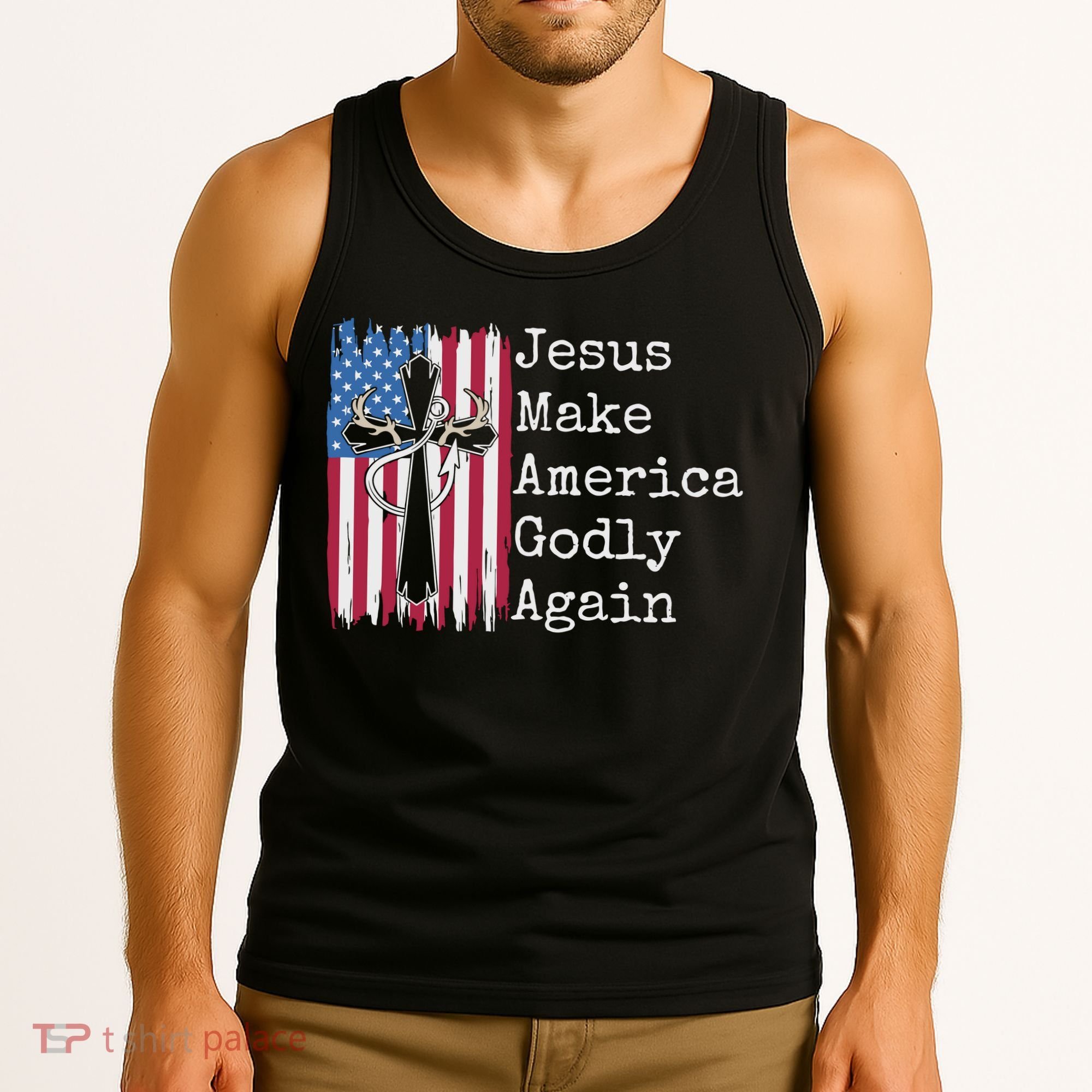 Jesus 2024 Vote Make America Godly Again Pray Again Tank Top