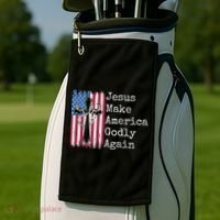 Jesus 2024 Vote Make America Godly Again Pray Again Golf Towel thumb 2
