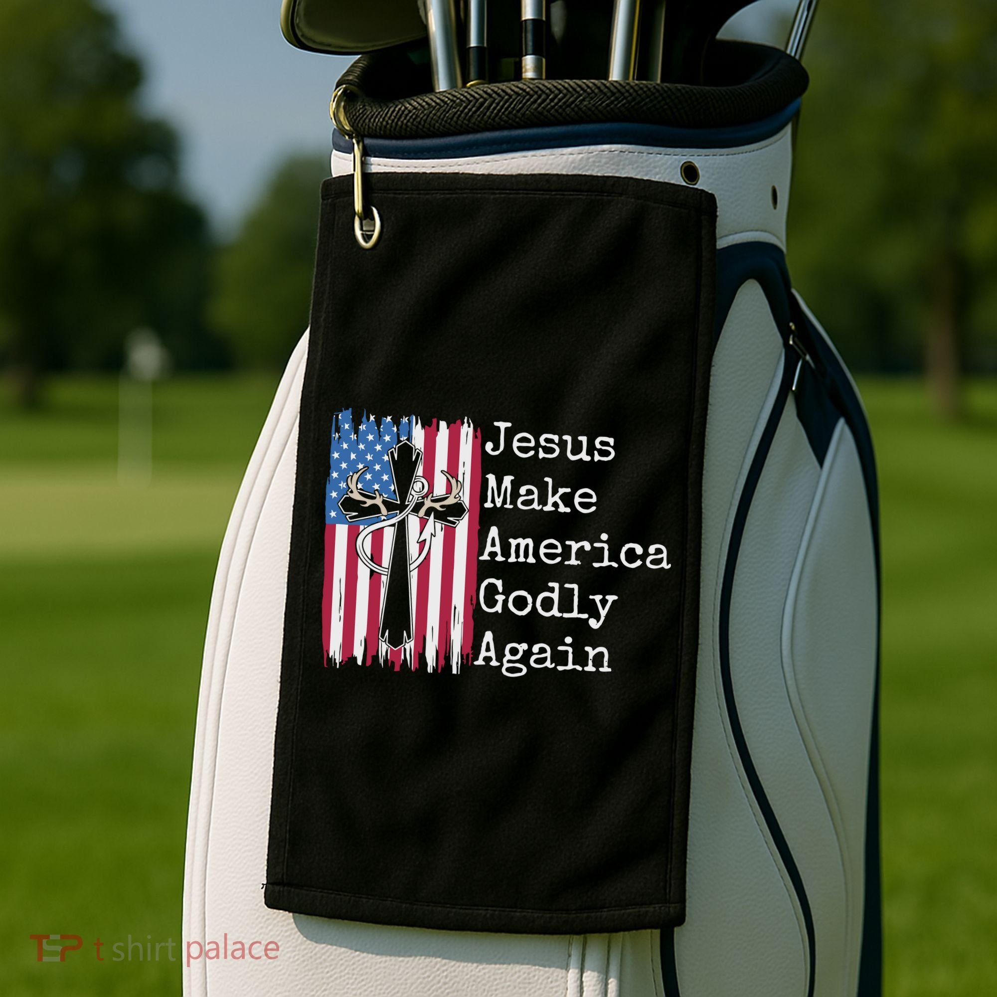 Jesus 2024 Vote Make America Godly Again Pray Again Golf Towel