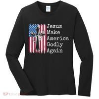 Jesus 2024 Vote Make America Godly Again Pray Again Women's Long Sleeve Shirt thumb 0