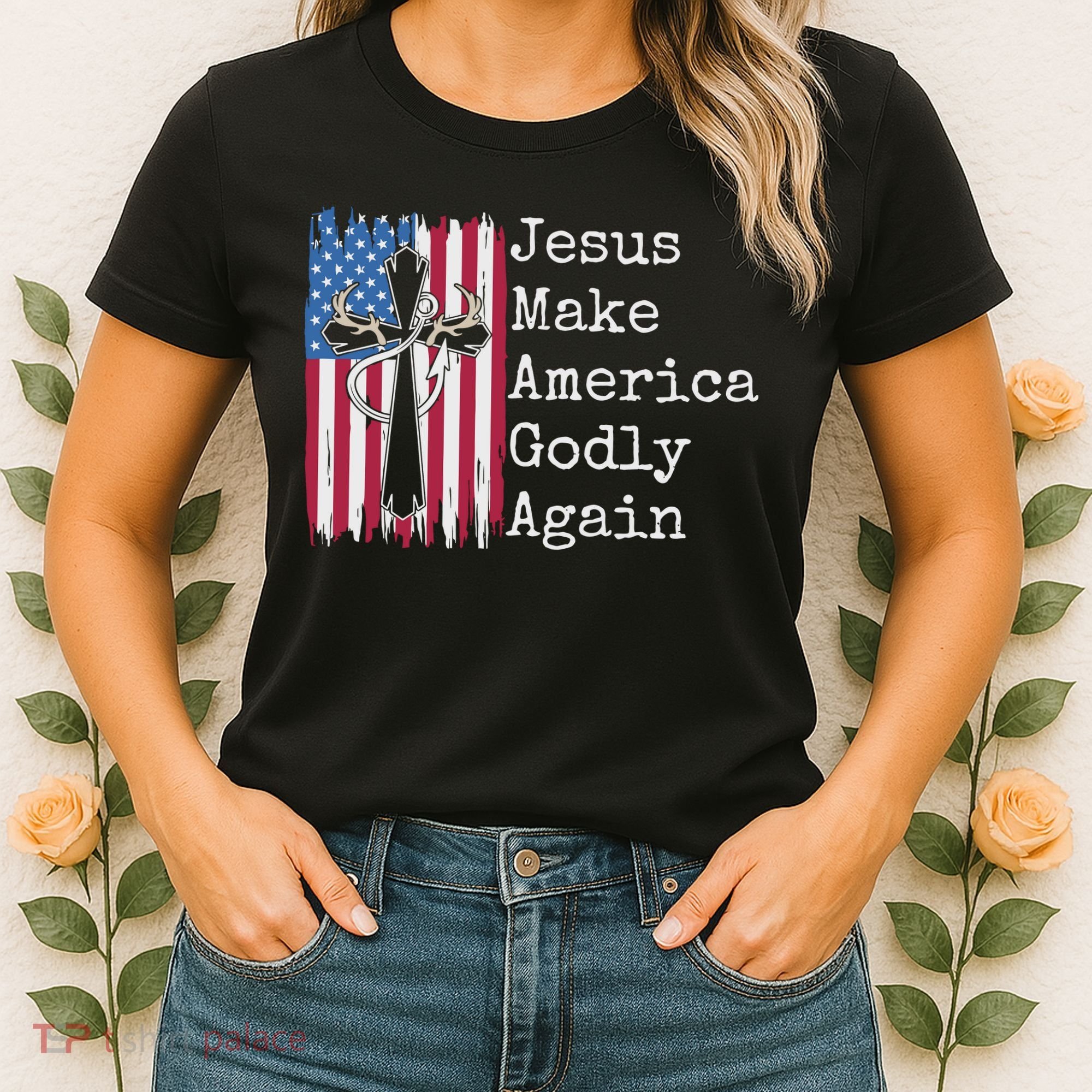 Jesus 2024 Vote Make America Godly Again Pray Again Women's T-Shirt