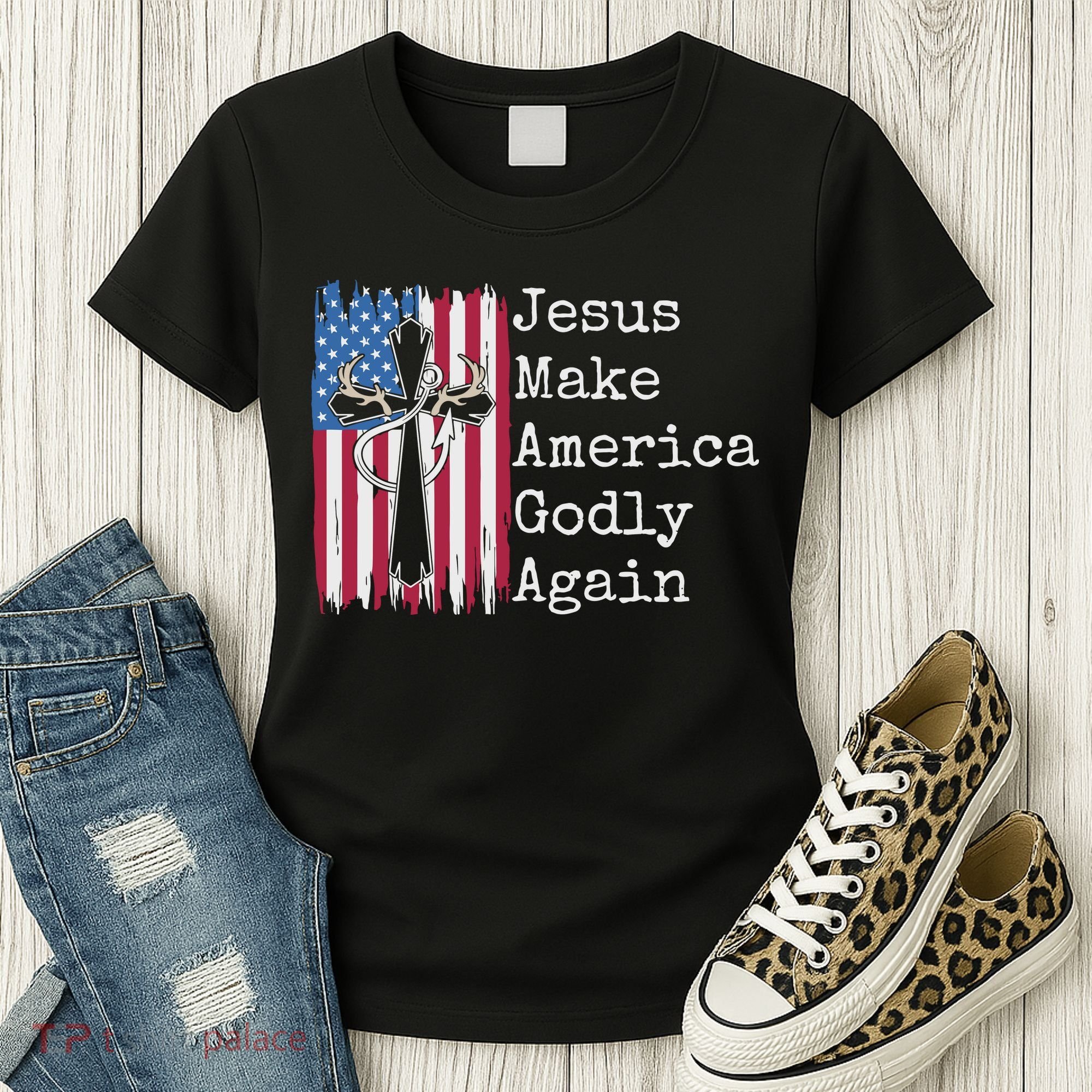 Jesus 2024 Vote Make America Godly Again Pray Again Women's T-Shirt