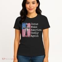 Jesus 2024 Vote Make America Godly Again Pray Again Women's T-Shirt thumb 4