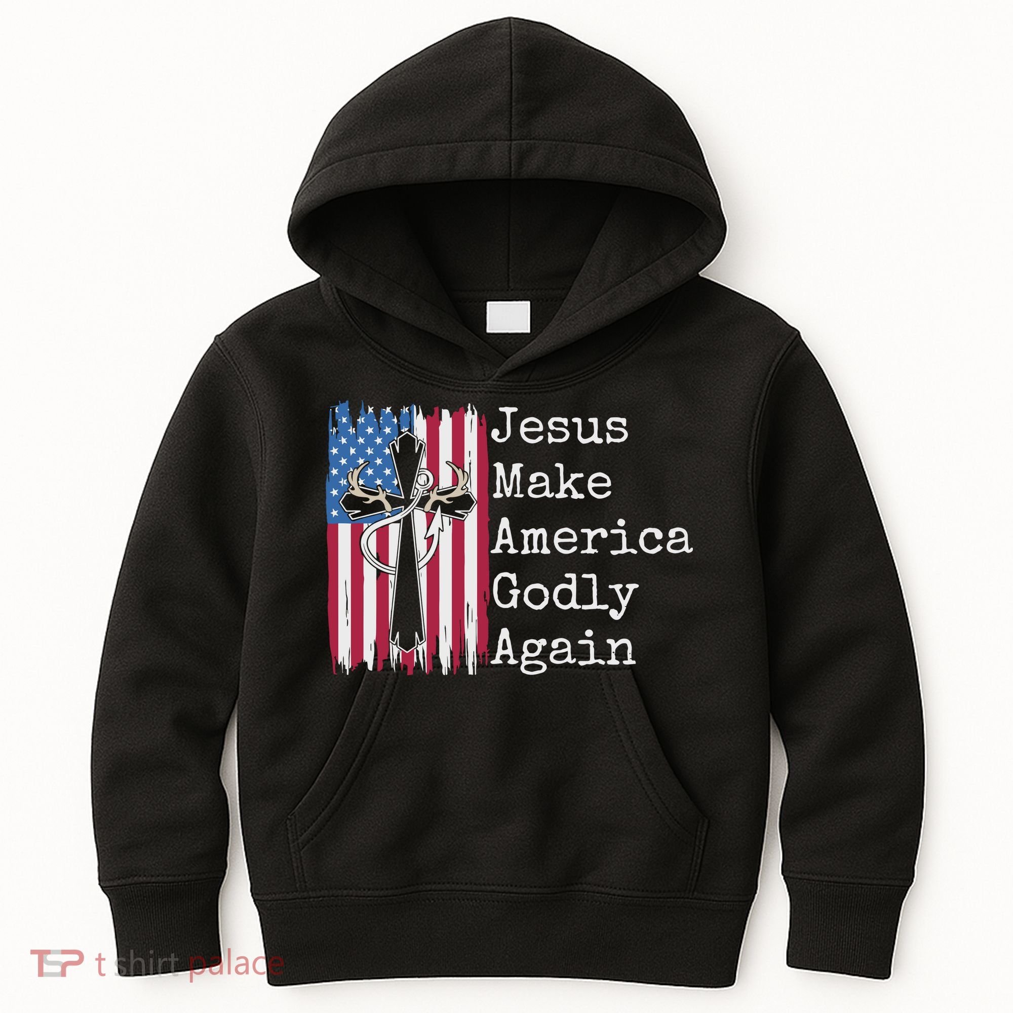 Jesus 2024 Vote Make America Godly Again Pray Again Kids Hoodie