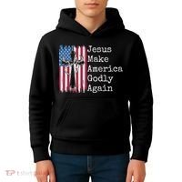 Jesus 2024 Vote Make America Godly Again Pray Again Kids Hoodie thumb 4