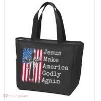 Jesus 2024 Vote Make America Godly Again Pray Again Tote Bag thumb 3