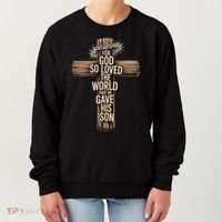John 3:16 Christian For God So Loved The World Women's Sweatshirt thumb 0