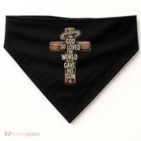 John 3:16 Christian For God So Loved The World USA-Made Doggie Bandana thumb 0