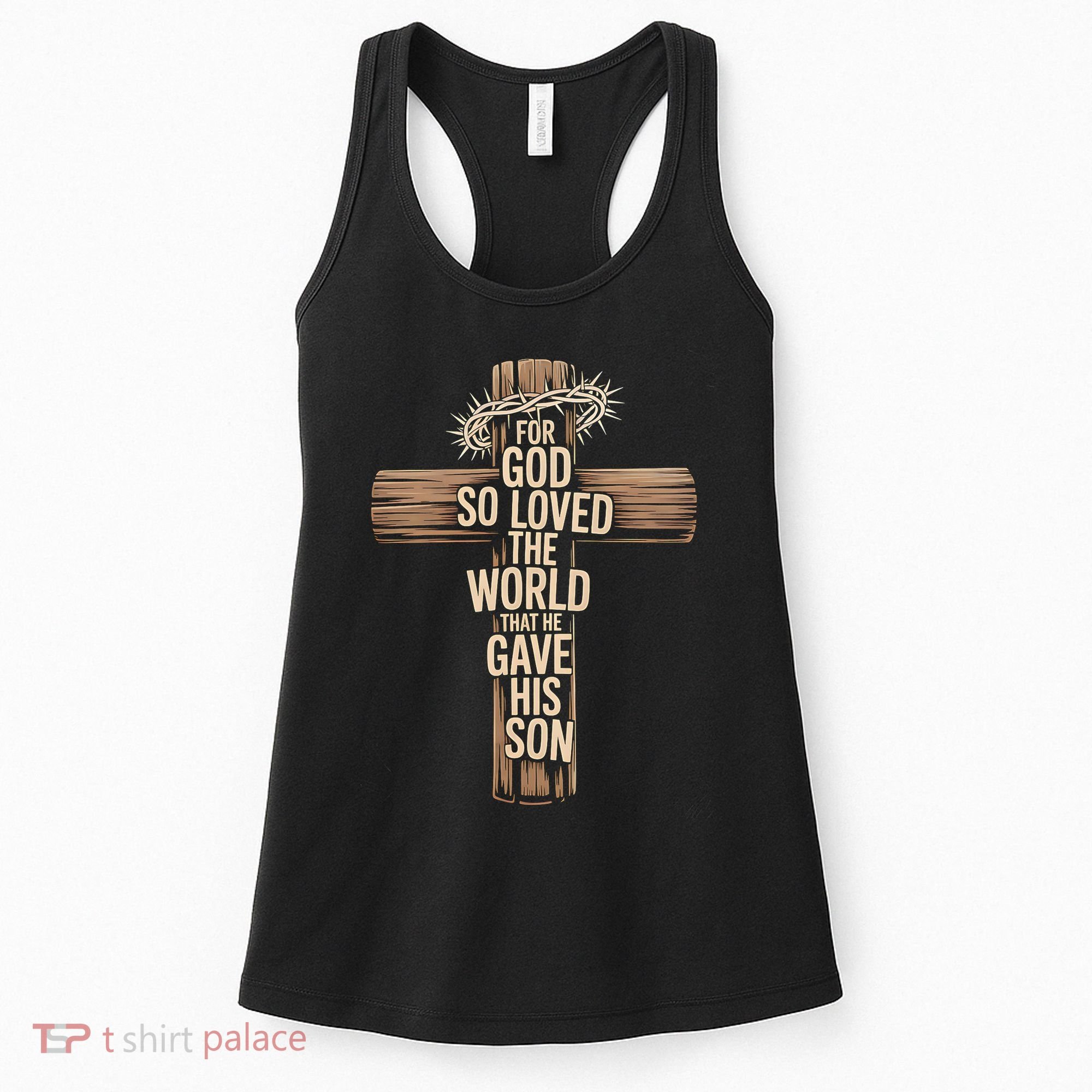 John 3:16 Christian For God So Loved The World Women's Tank Top