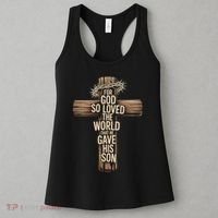 John 3:16 Christian For God So Loved The World Women's Tank Top thumb 3