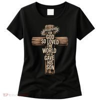 John 3:16 Christian For God So Loved The World Women's T-Shirt thumb 0