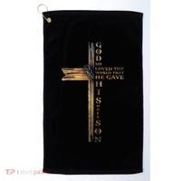John 316 Christian Cross Bible Golf Towel thumb 0