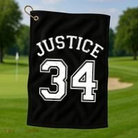 Justice 34 Counts Conviction Trump Golf Towel thumb 1