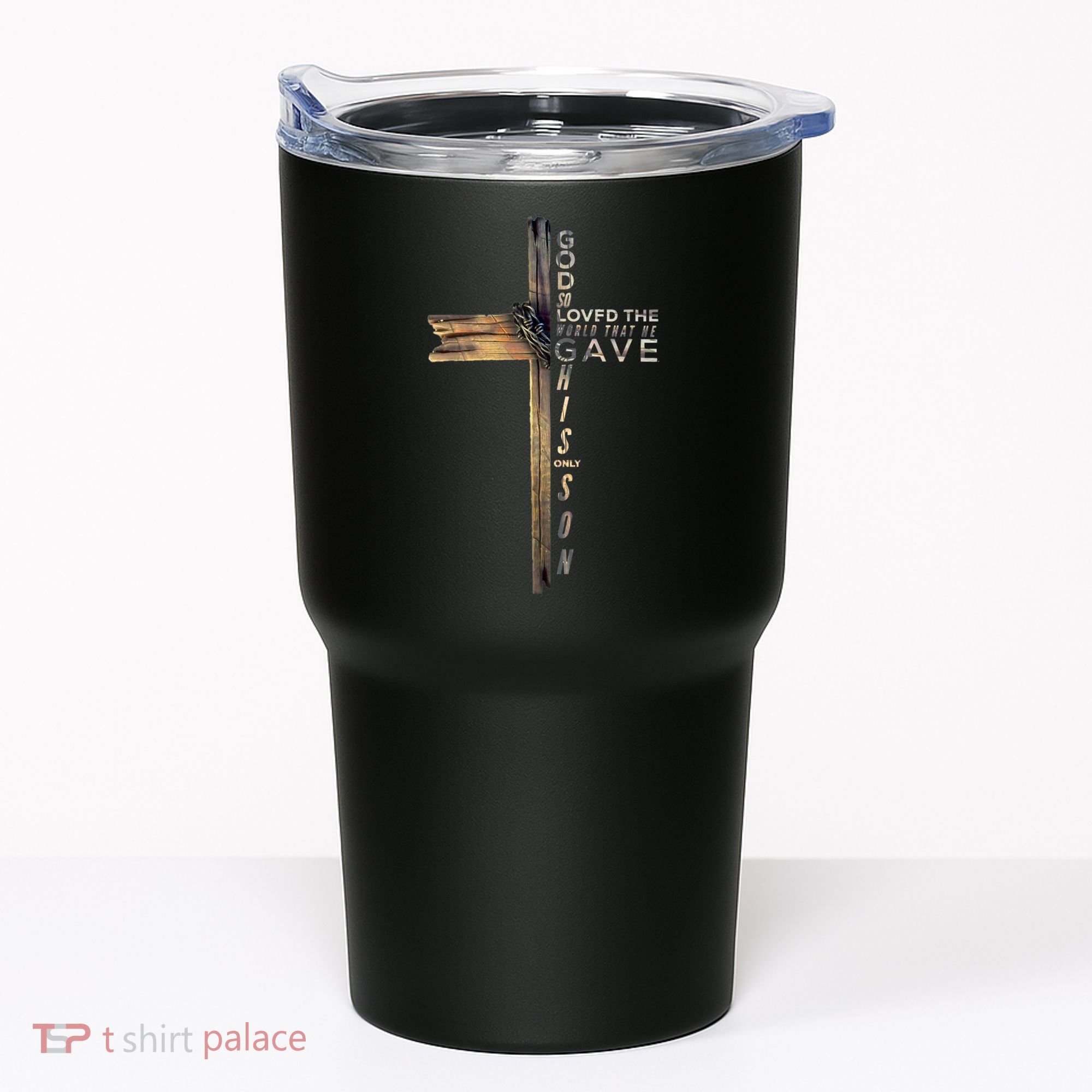 John 3:16 Christian Cross Bible Tumbler