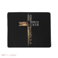 John 3:16 Christian Cross Bible Mousepad thumb 0