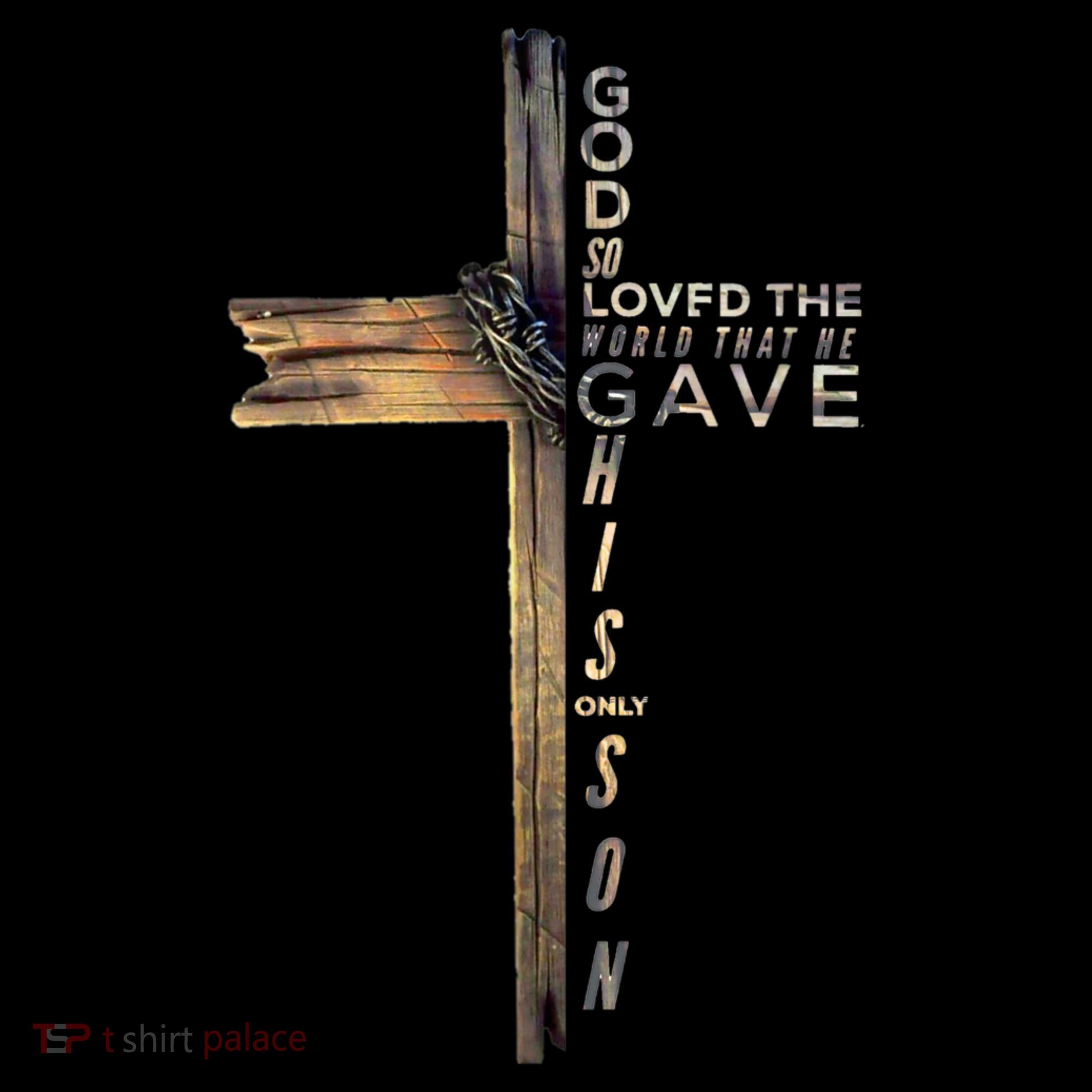 John 3:16 Christian Cross Bible Mousepad