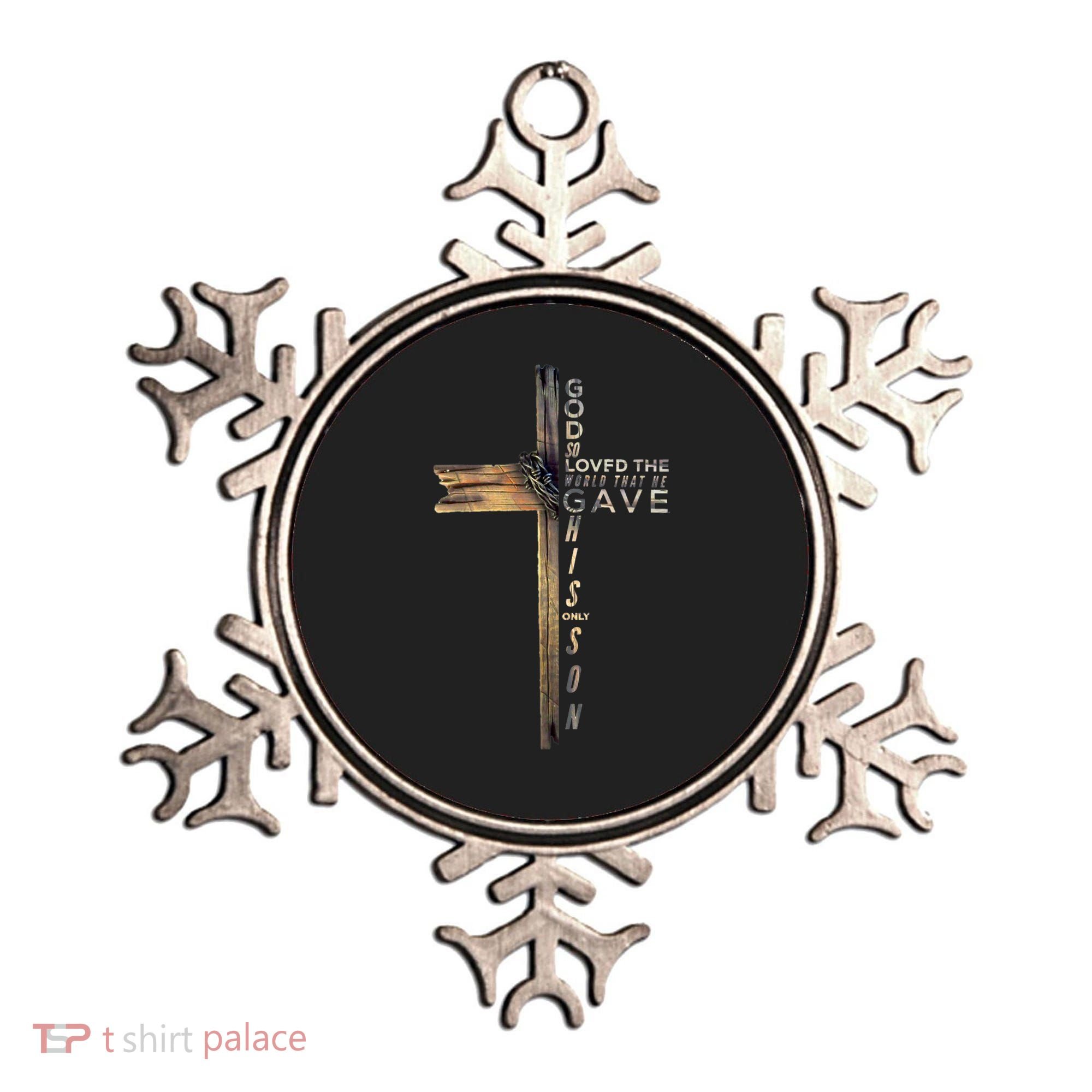 John 3:16 Christian Cross Bible Ornament