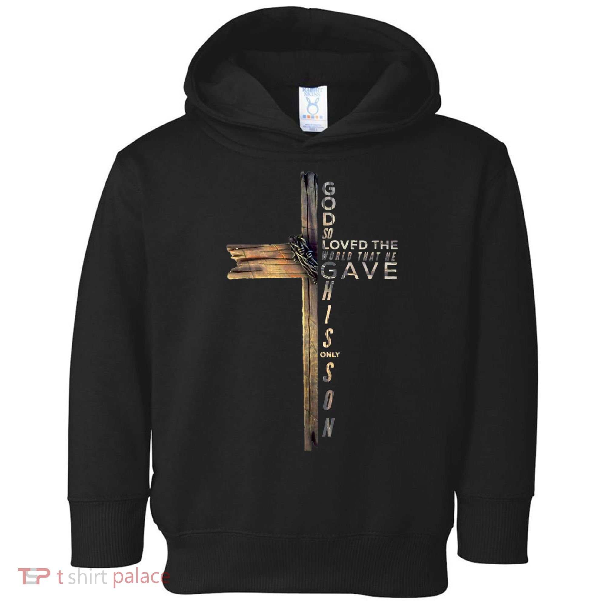 John 3:16 Christian Cross Bible Toddler Hoodie