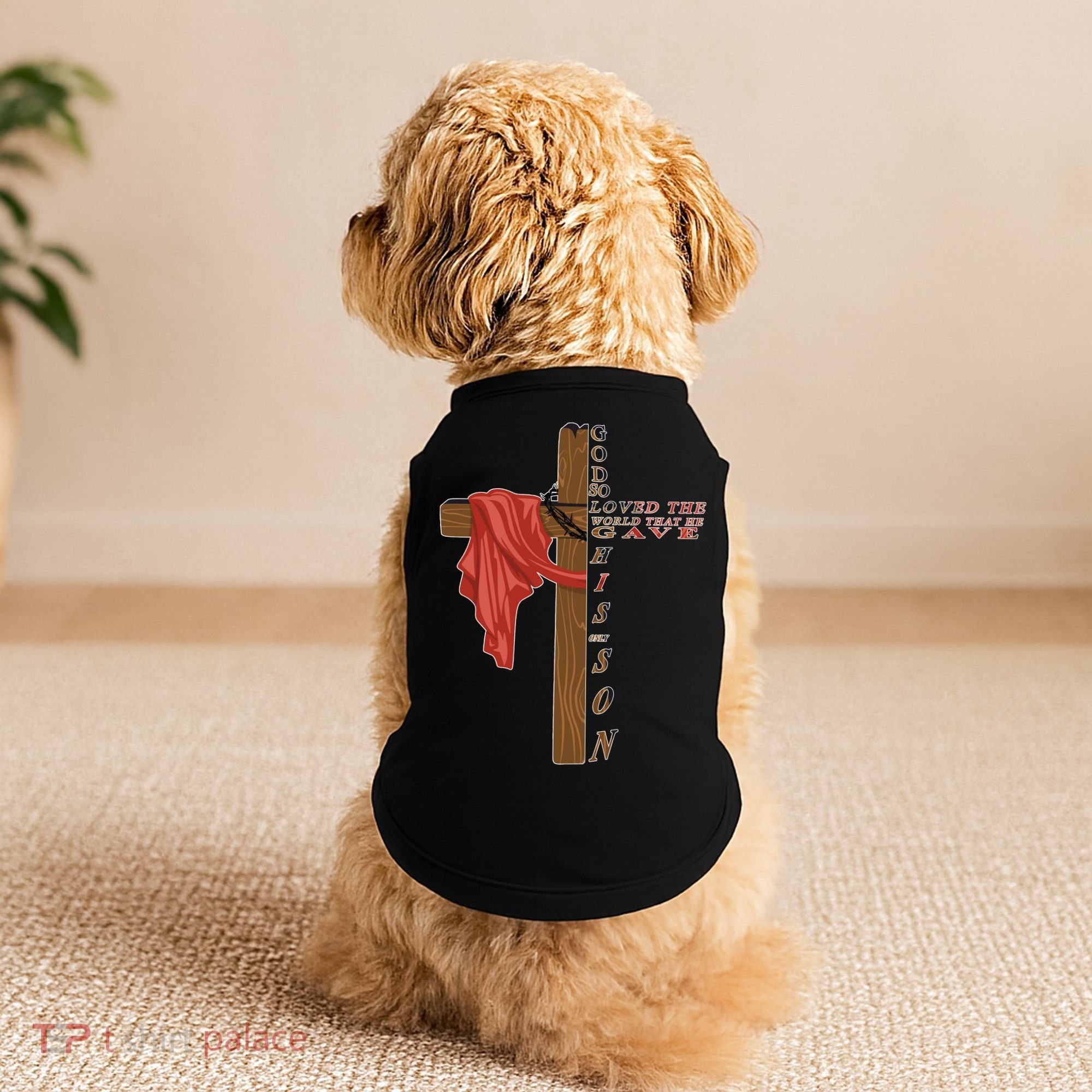 John 3:16 Christian Cross Bible Doggie Tank
