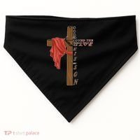 John 3:16 Christian Cross Bible USA-Made Doggie Bandana thumb 0