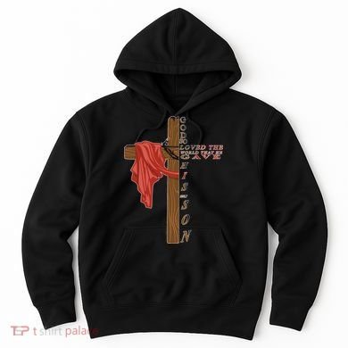 John 3:16 Christian Cross Bible Hoodie