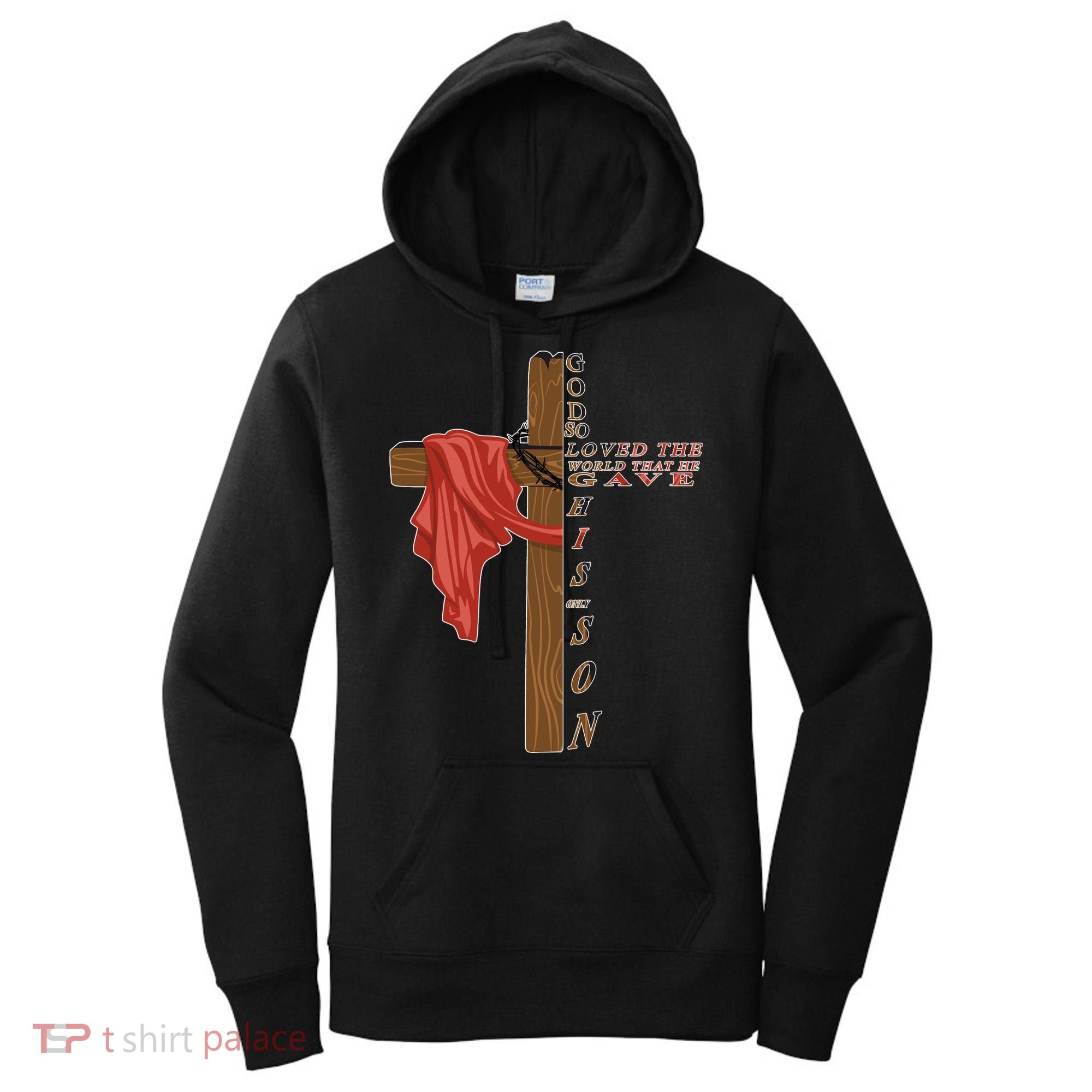 John 3:16 Christian Cross Bible Women's Hoodie