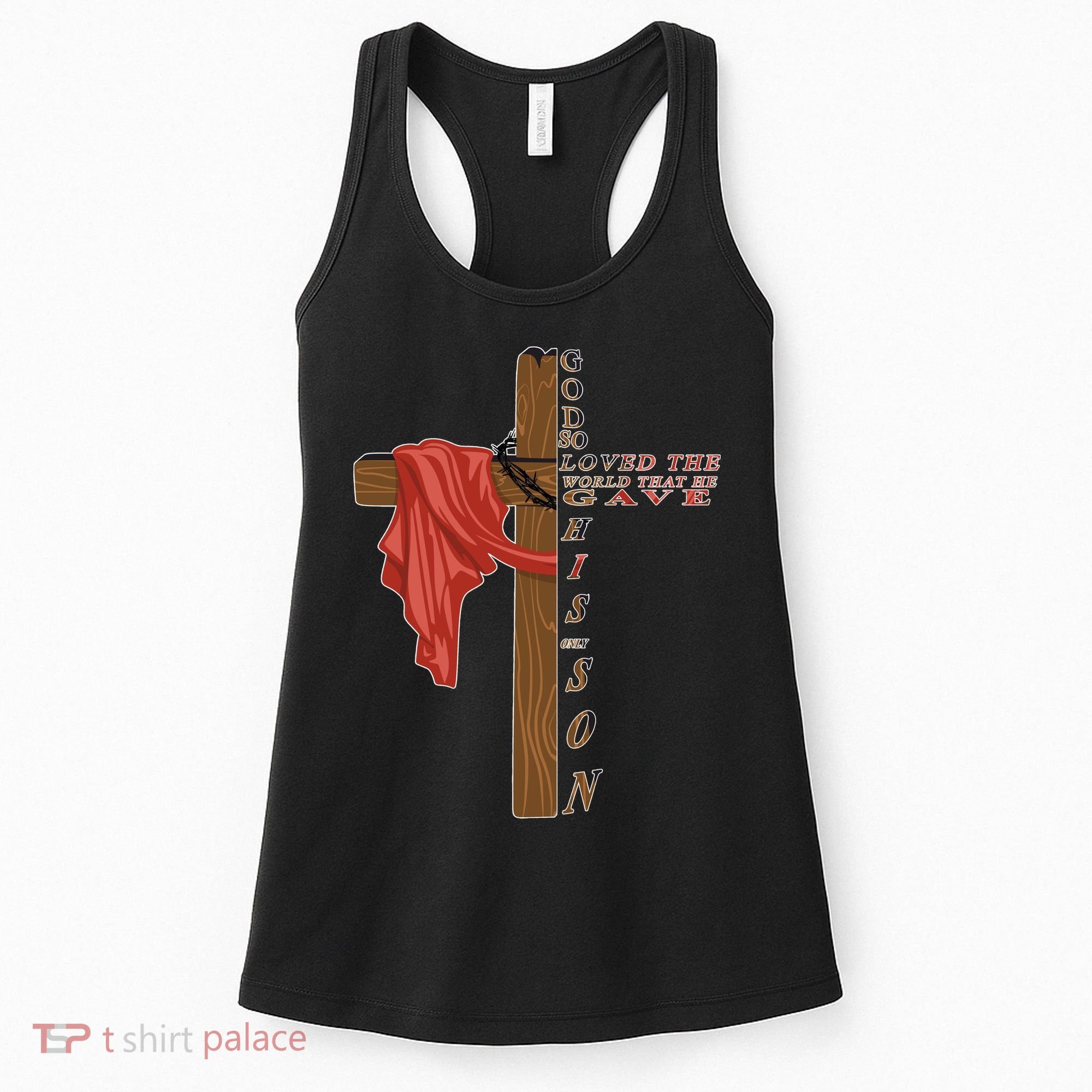 John 3:16 Christian Cross Bible Women's Tank Top