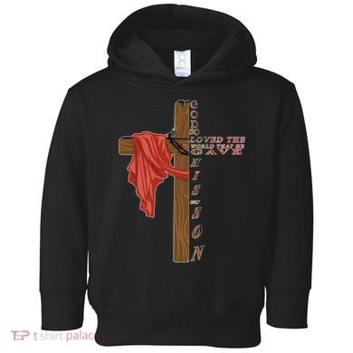 John 3:16 Christian Cross Bible Toddler Hoodie