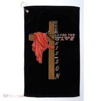 John 3:16 Christian Cross Bible Golf Towel thumb 0