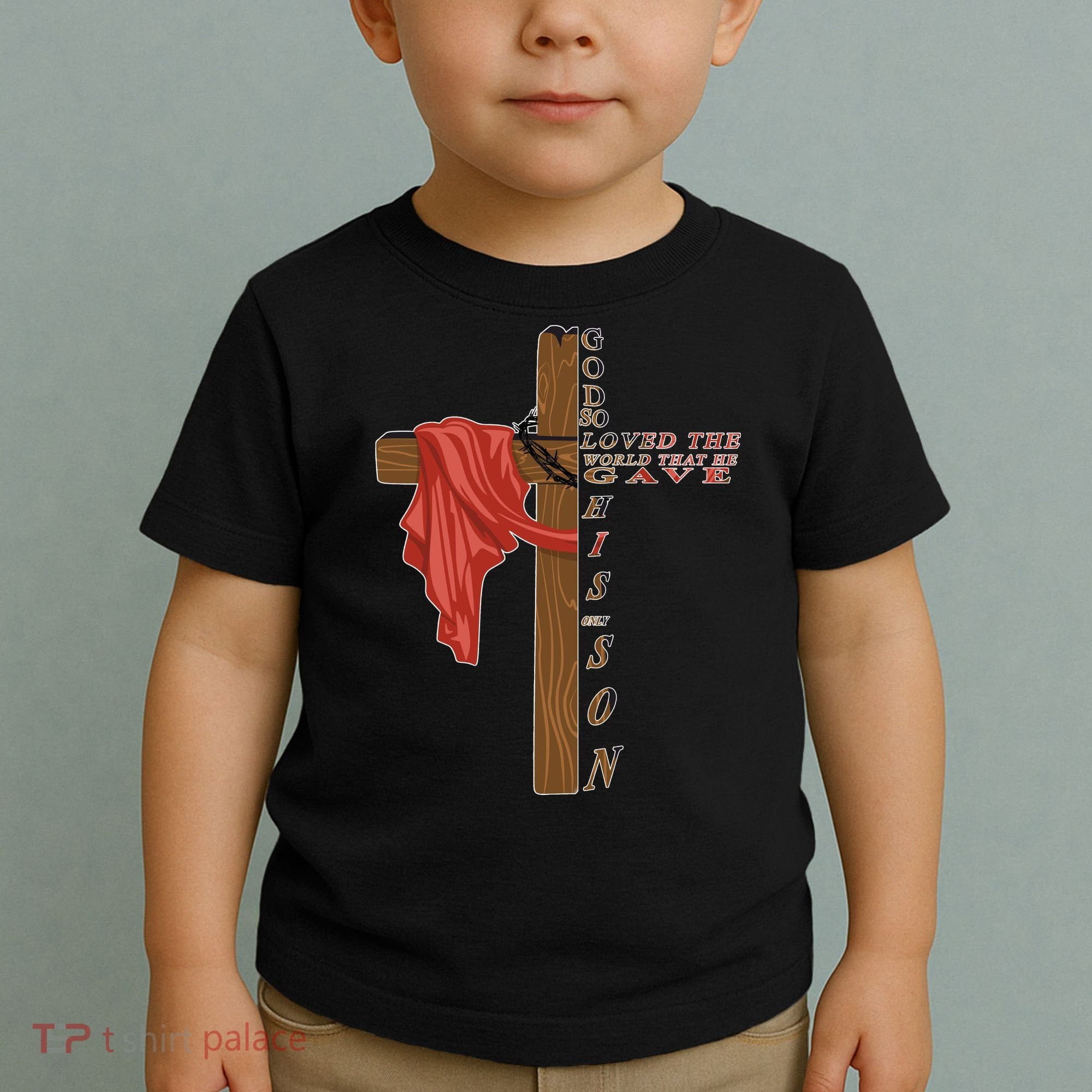 John 3:16 Christian Cross Bible Toddler T-Shirt