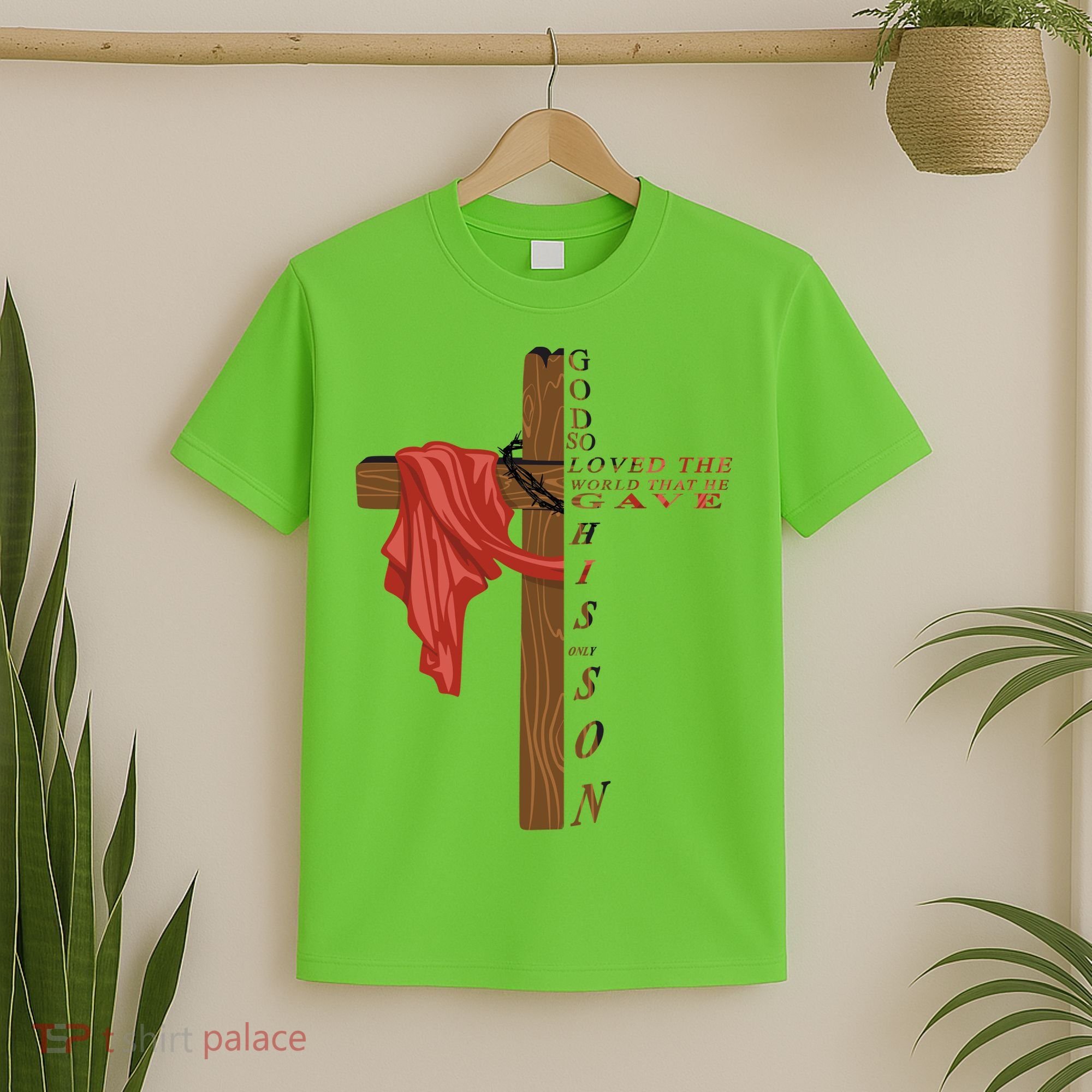 John 3:16 Christian Cross Bible T-Shirt