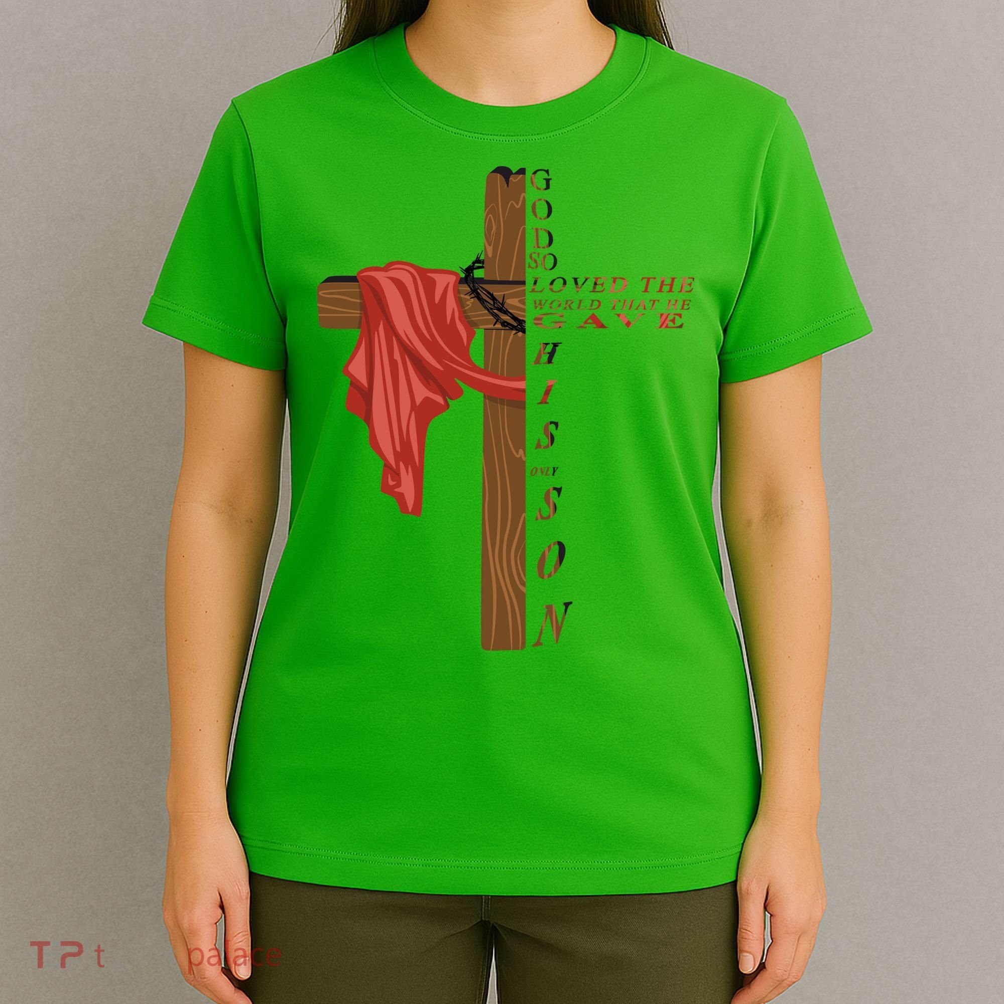 John 3:16 Christian Cross Bible T-Shirt