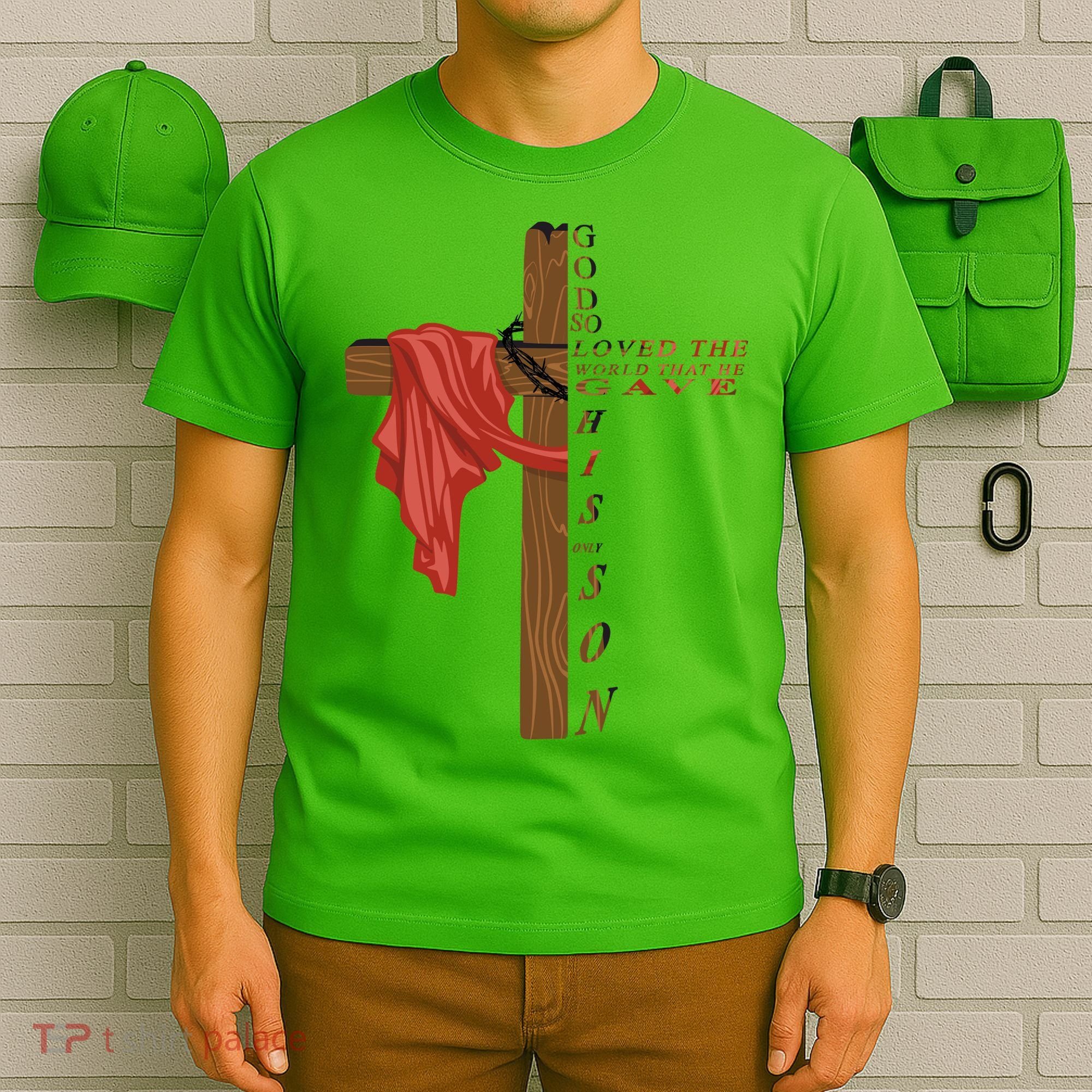 John 3:16 Christian Cross Bible T-Shirt