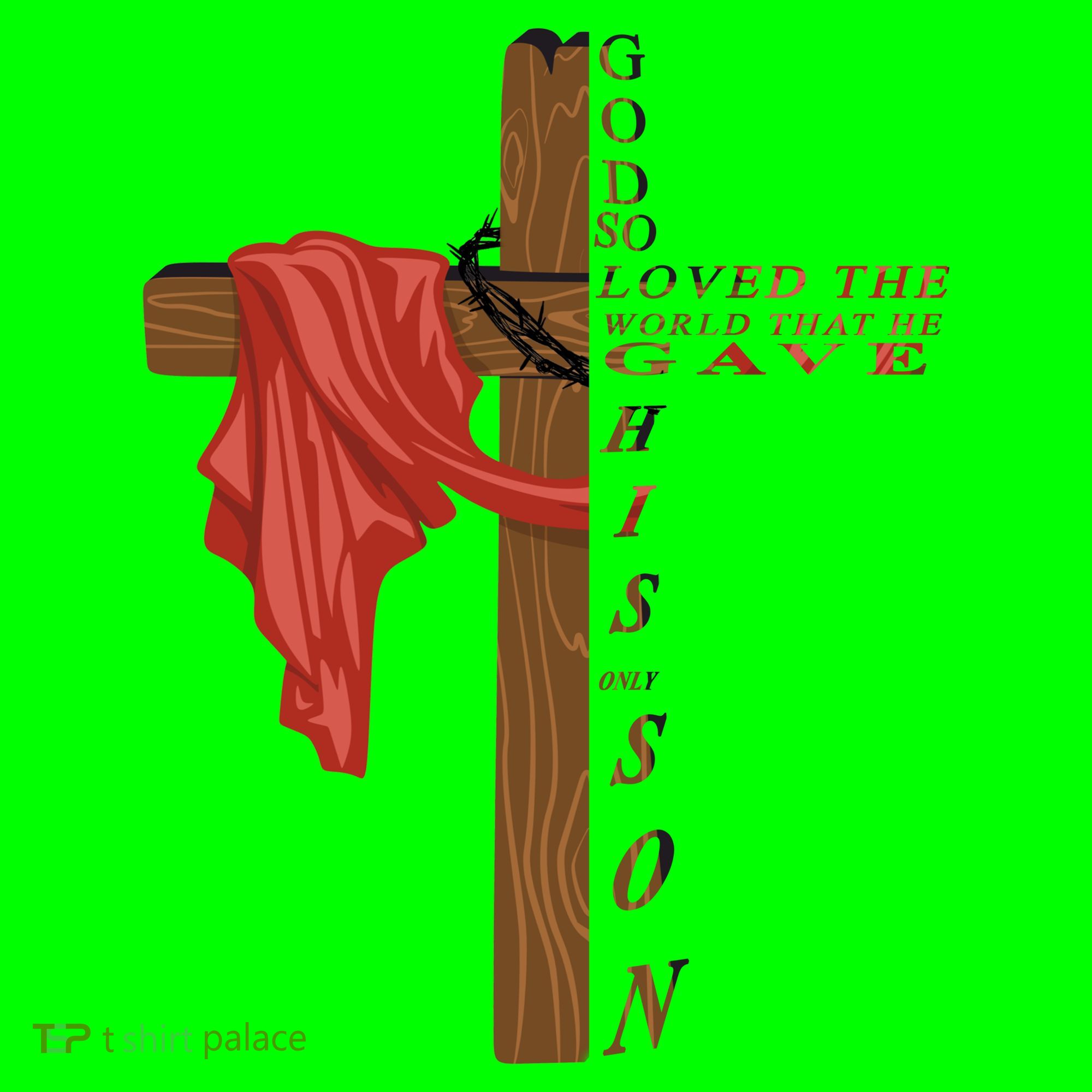 John 3:16 Christian Cross Bible Mousepad