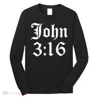 John 3:16 Christian Faith Inspirational Long Sleeve Shirt thumb 0