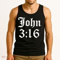 John 3:16 Christian Faith Inspirational Tank Top thumb 3