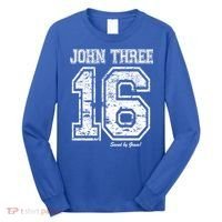 John 3:16 Christian Religious Salvation Gospel Bible Gift Meaningful Gift Long Sleeve Shirt thumb 0
