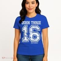 John 3:16 Christian Religious Salvation Gospel Bible Gift Meaningful Gift Women's T-Shirt thumb 4