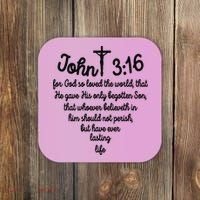 John 316 For God So Loved The World Jesus Christian Coaster thumb 0
