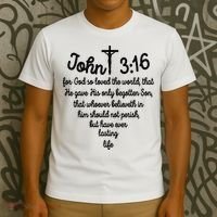John 316 For God So Loved The World Jesus Christian T-Shirt thumb 3
