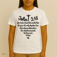 John 316 For God So Loved The World Jesus Christian T-Shirt thumb 4