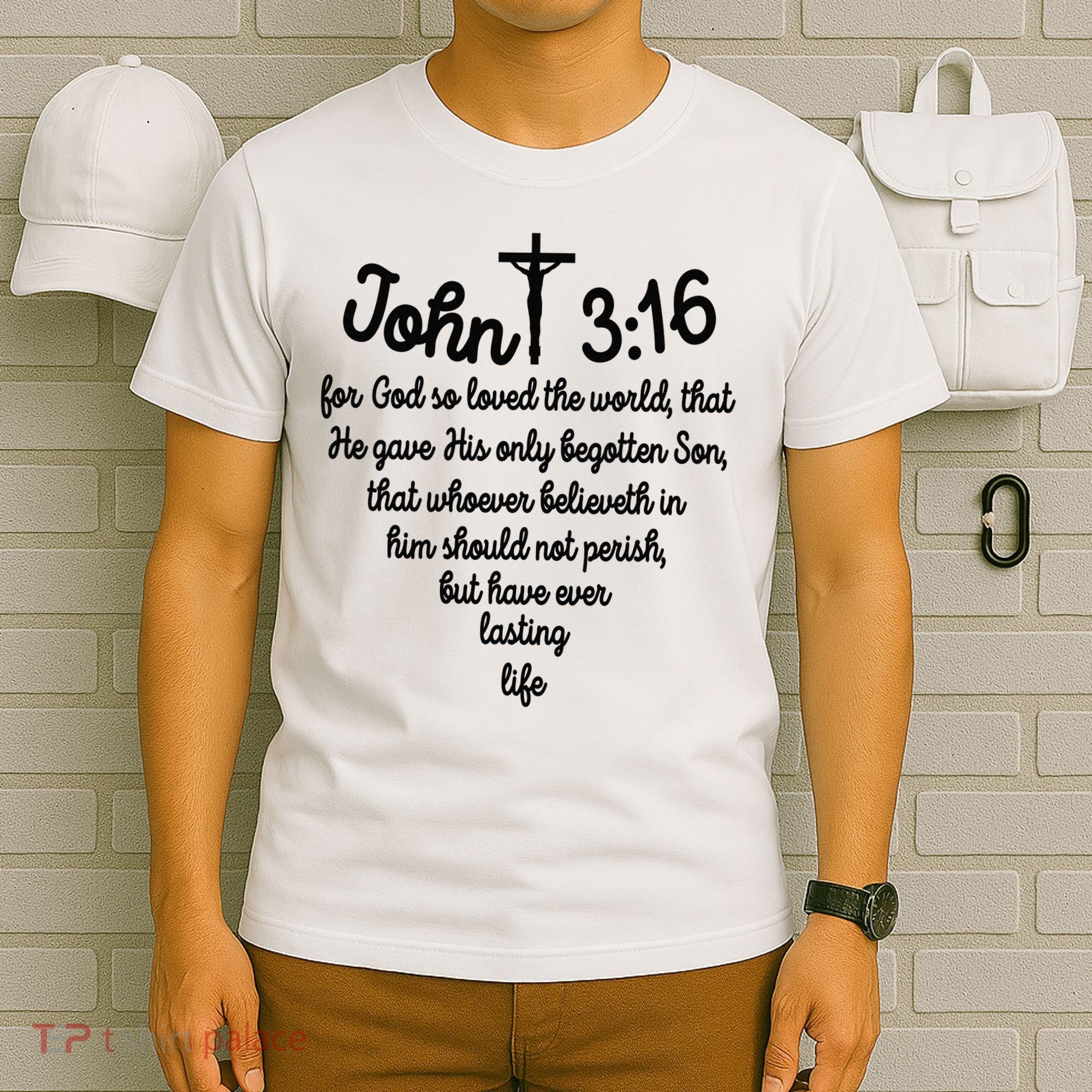 John 316 For God So Loved The World Jesus Christian T-Shirt