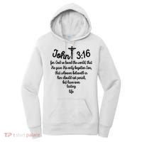 John 316 For God So Loved The World Jesus Christian Women's Hoodie thumb 0