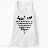 John 316 For God So Loved The World Jesus Christian Women's Tank Top thumb 0