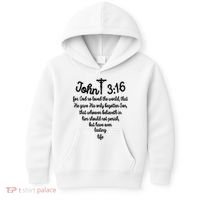 John 316 For God So Loved The World Jesus Christian Kids Hoodie thumb 0