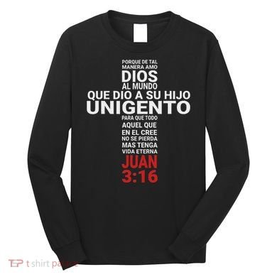 Juan 316 John Playera Camisa Long Sleeve Shirt