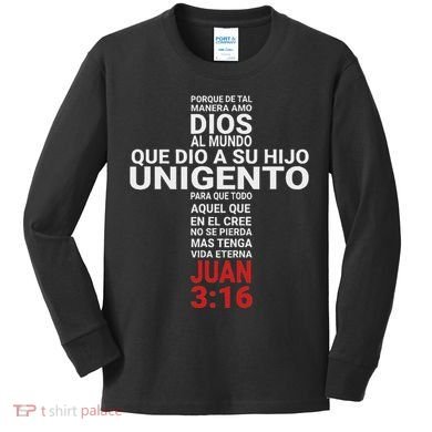 Juan 316 John Playera Camisa Kids Long Sleeve Shirt